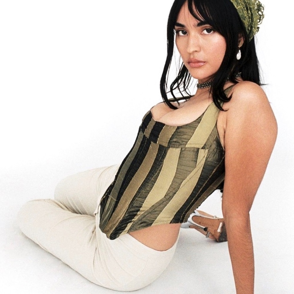 NWT Miaou Campbell Corset In Aragon XS green ecomonde